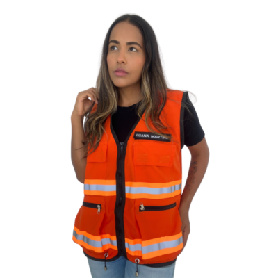 Colete Unissex Personalizado Laranja - Image 3