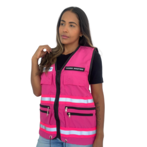 Colete Unissex Personalizado Rosa