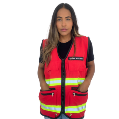 Colete Unissex Personalizado Vermelho - Image 3